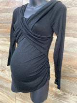 NEW Isabel Maternity Cross Front Top Black sz XS