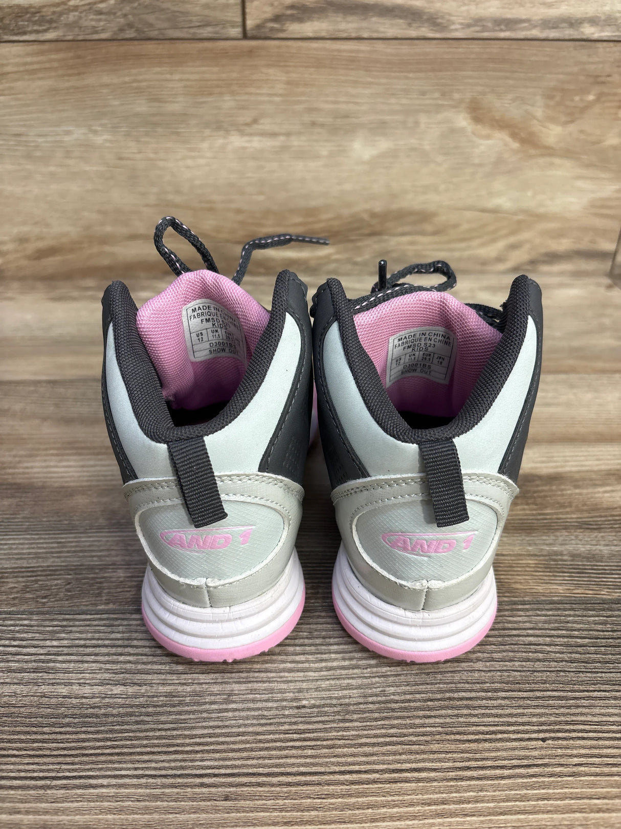 AND1 Showout Basketball Shoes, Grey sz 12c