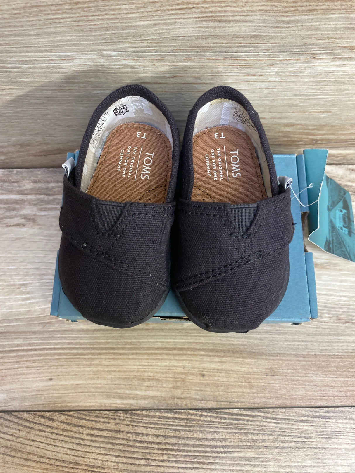 NEW TOMS Tiny Canvas Classic Slip-On Shoes sz 3c