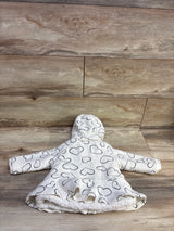 Mayoral Quilted Heart Print Peplum Jacket Ivory sz 6-9m