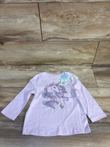 NEW Cat & Jack Long Sleeve Unicorn Shirt Lilac sz 18m