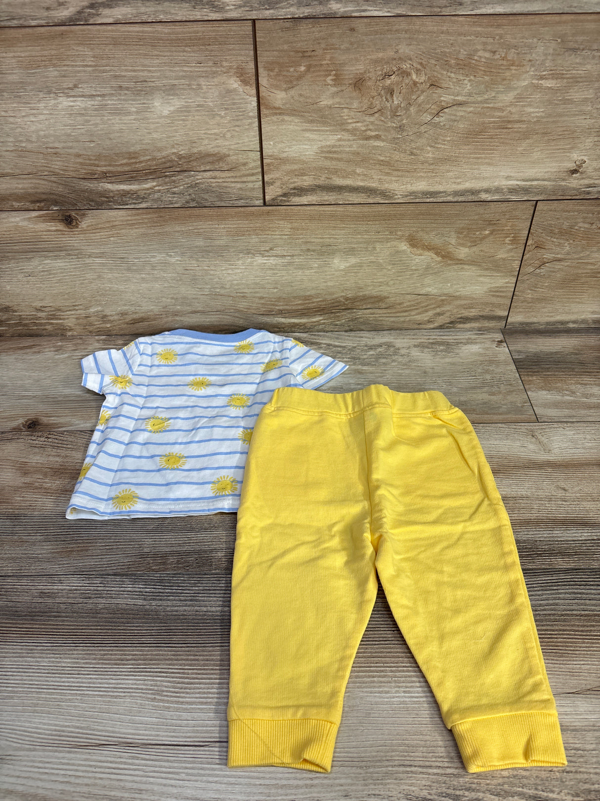 NEW First Impressions 2pc Striped Sun Shirt & Pants White sz 6-9m