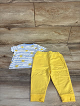 NEW First Impressions 2pc Striped Sun Shirt & Pants White sz 6-9m