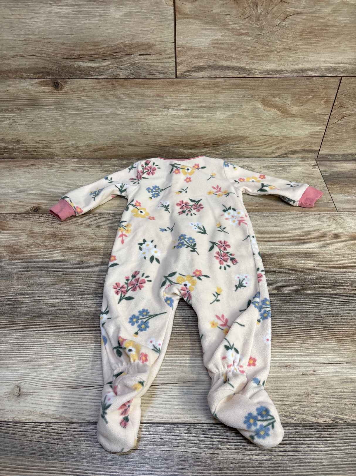 Kids Headquarters Floral Sleeper Cream sz 6m