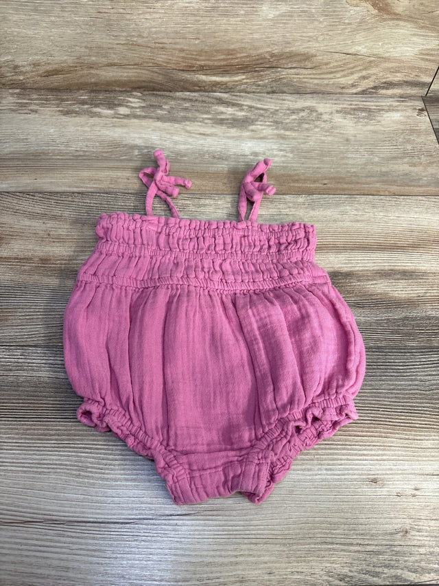 Old Navy Double Weave Tie-Bow Romper Pink sz 6-12m - Me n Mommy To Be