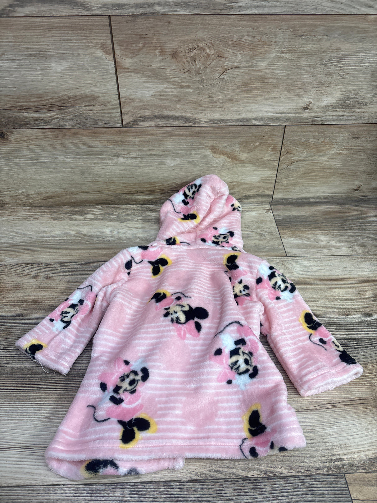 Disney Baby Minnie Mouse Plush Robe Pink sz 0-12m