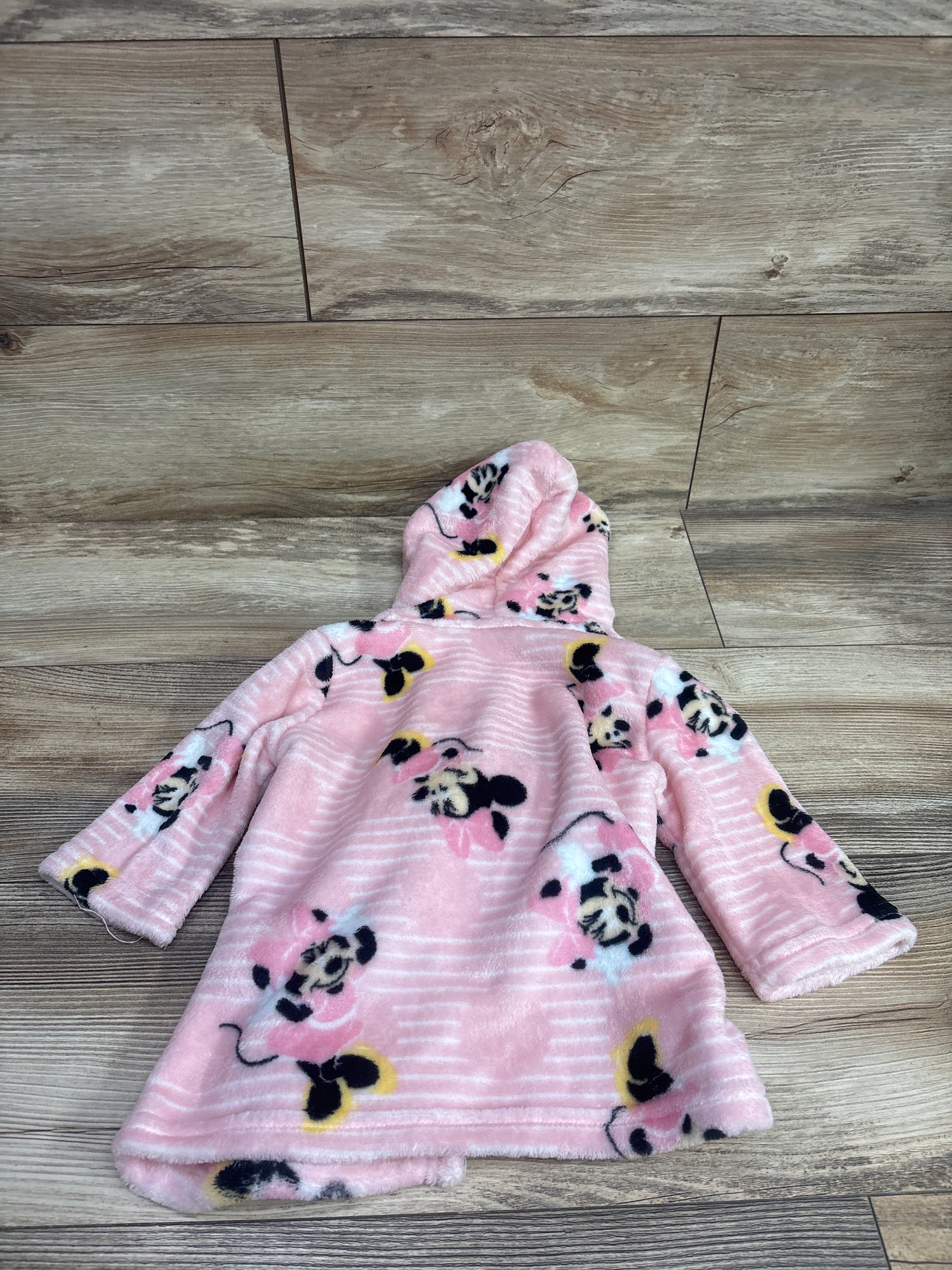 Disney Baby Minnie Mouse Plush Robe Pink sz 0-12m
