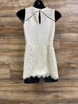 A Pea In The Pod Sleeveless Lace Maternity Blouse Ivory sz Small
