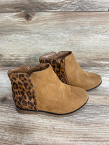 Cat & Jack Leopard Print ankle Boots Brown sz 8c