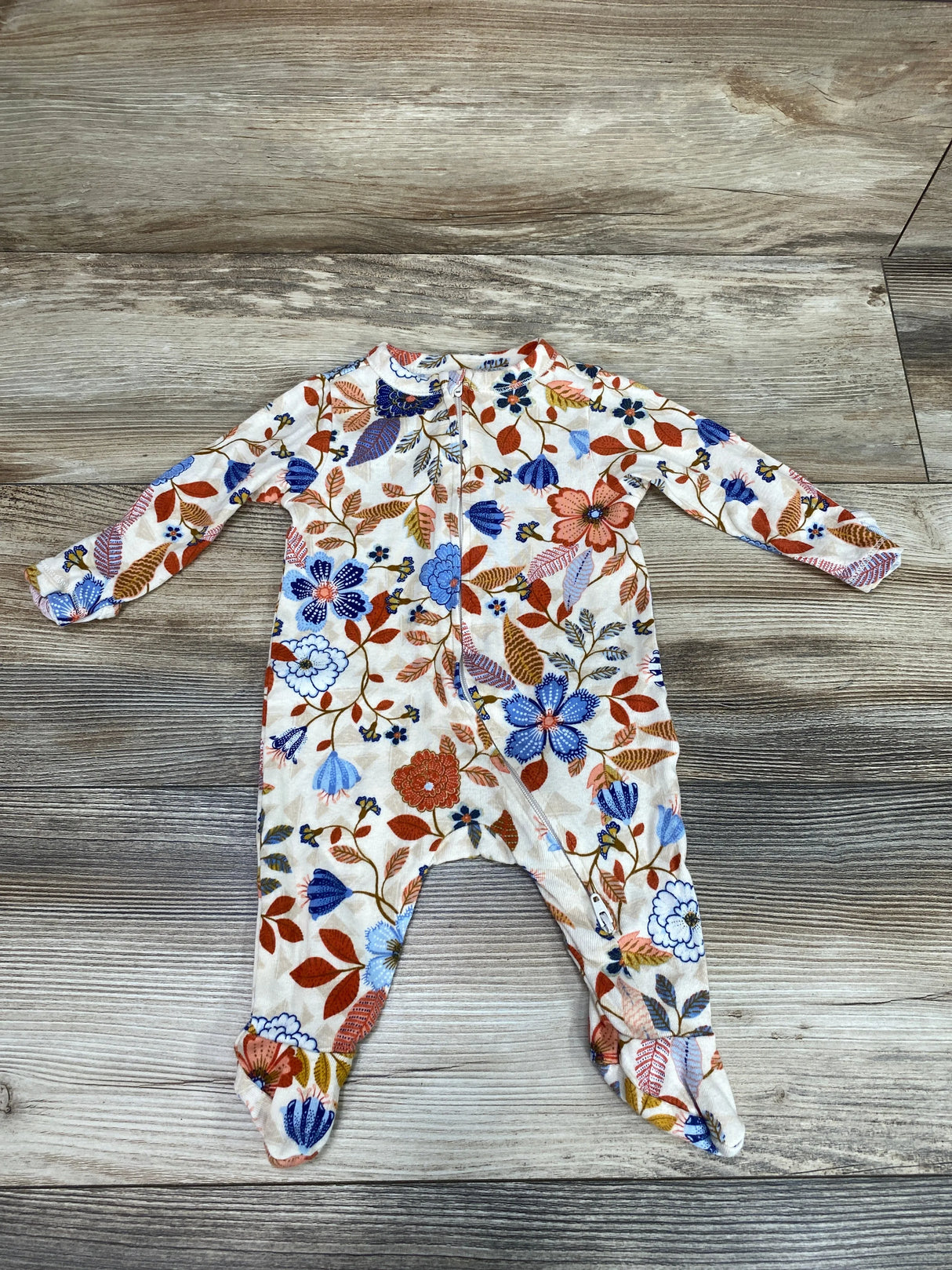 Old Navy Floral Sleeper Beige sz 0-3m