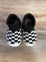 EASHI Non-Slip Sock Shoes, Checkered Black/White sz 3.5c