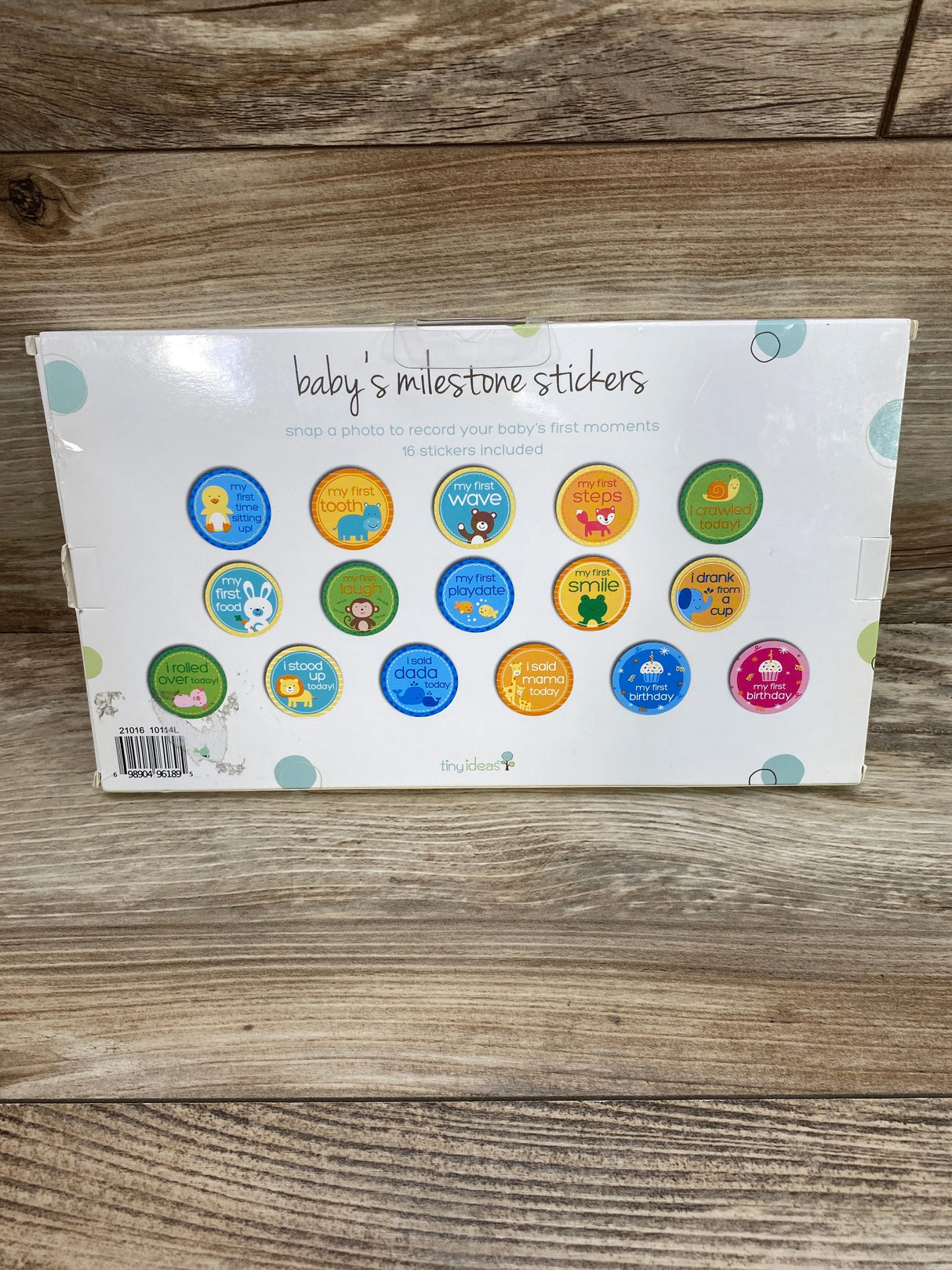 NEW Tiny Ideas 16Pk Baby's Milestone Stickers