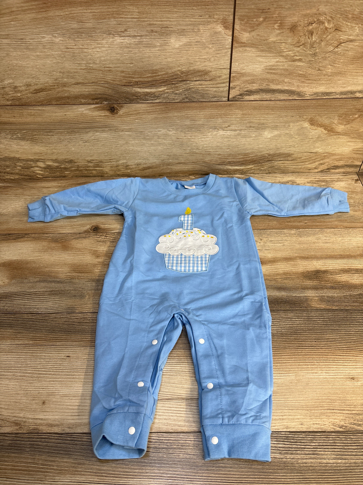 NWOT Goocheer First Birthday Coverall Blue sz 6-12m
