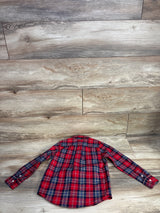 Janie & Jack Tartan Poplin Shirt Red sz 5