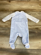 Rock A Bye Baby Velour Footed Coverall White sz 3-6m