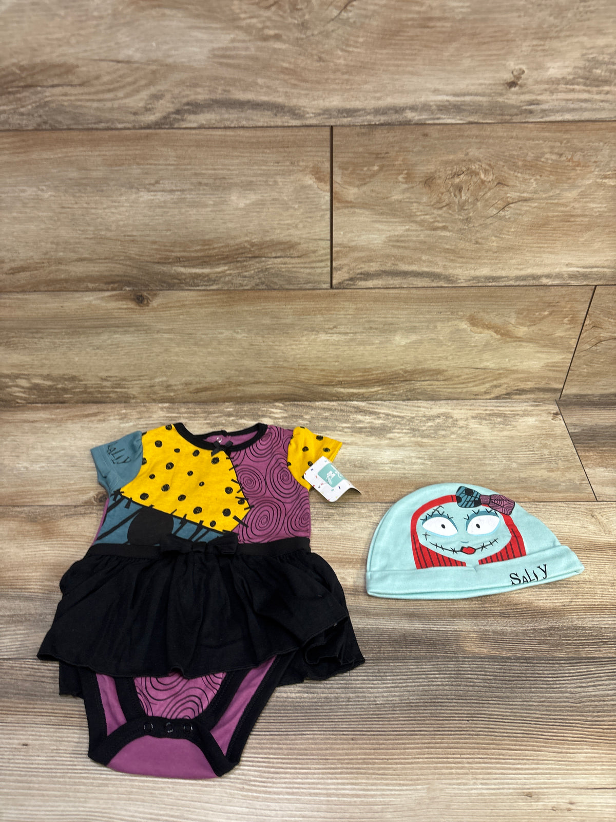 NEW Disney Baby 2pc Nightmare Before Christmas Skirted Bodysuit & Hat Purple sz 18m