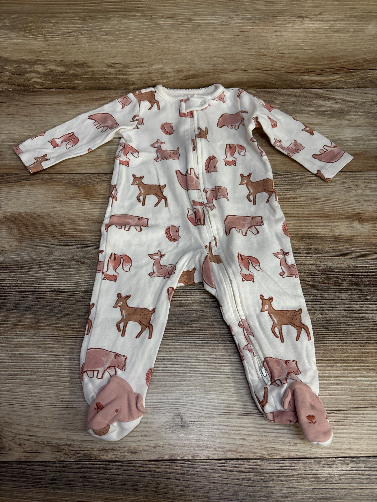 Carter's Animal Print Sleeper White sz 6m