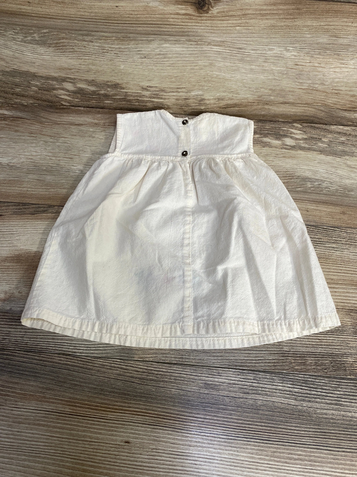 Embroidered Sleeveless Dress Cream sz 12m