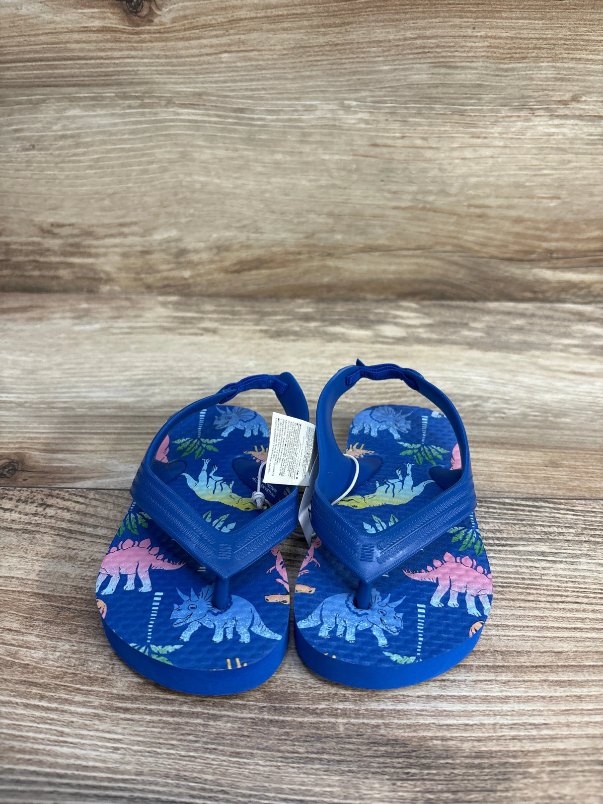 NEW Old Navy Dino Print Flip-Flops Blue sz 5c - Me n Mommy To Be