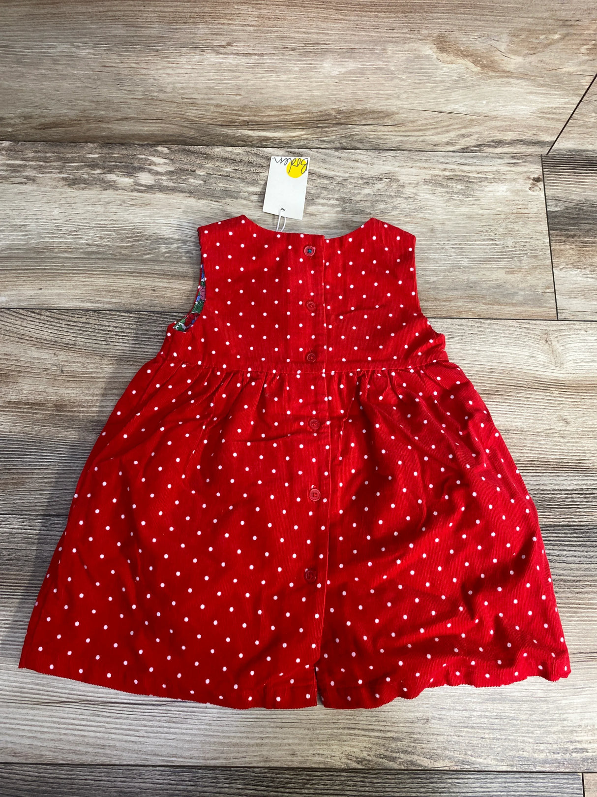 NEW Baby Boden Rockabilly Red Deer Pinnie Cord Jumper sz 9-12m