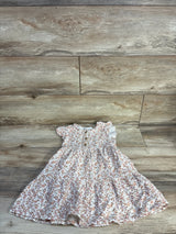 Daisy Fuentes Floral Henley Dress White sz 4T