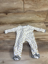 Burts Bees Baby Bee Print Sleeper White sz Newborn