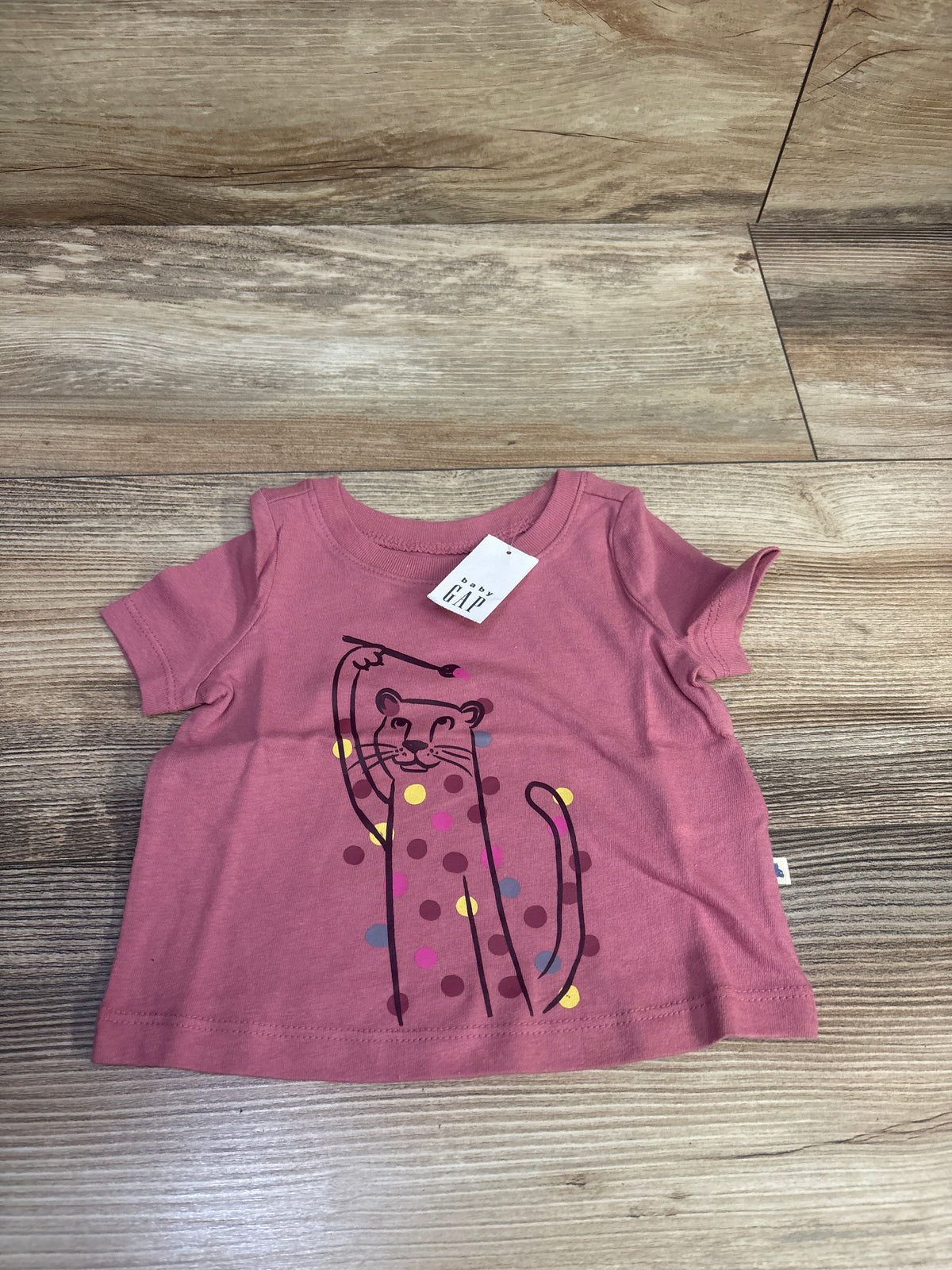 NEW Baby Gap Cheetah Shirt Pink sz 0-3m