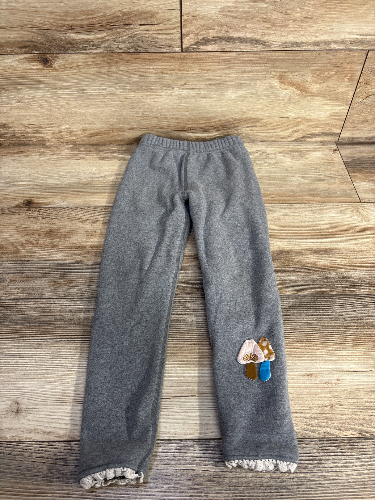 Velour Lined Mushroom Sweat Pants Grey sz 4T