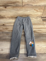 Velour Lined Mushroom Sweat Pants Grey sz 4T