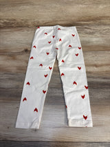 Old Navy Heart Print Leggings Ivory sz 3T