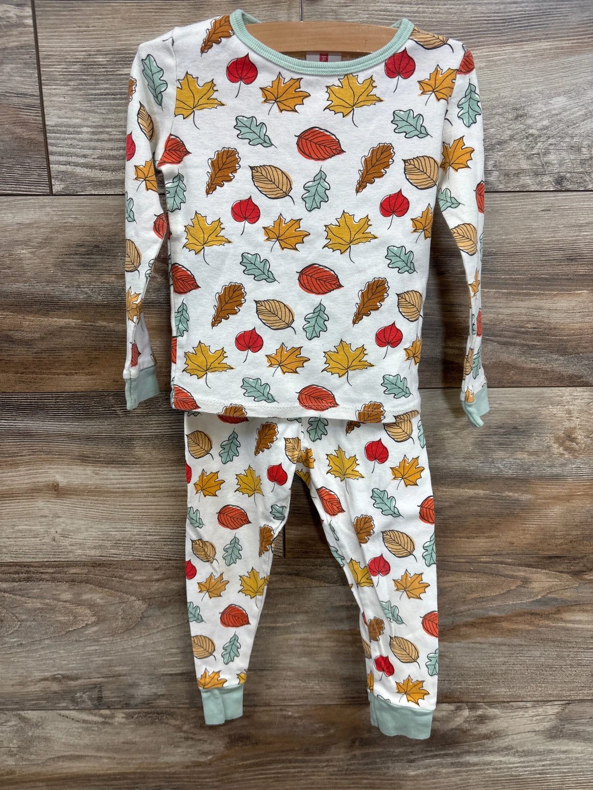 2pc Fall Print Pajama Set Ivory sz 3T