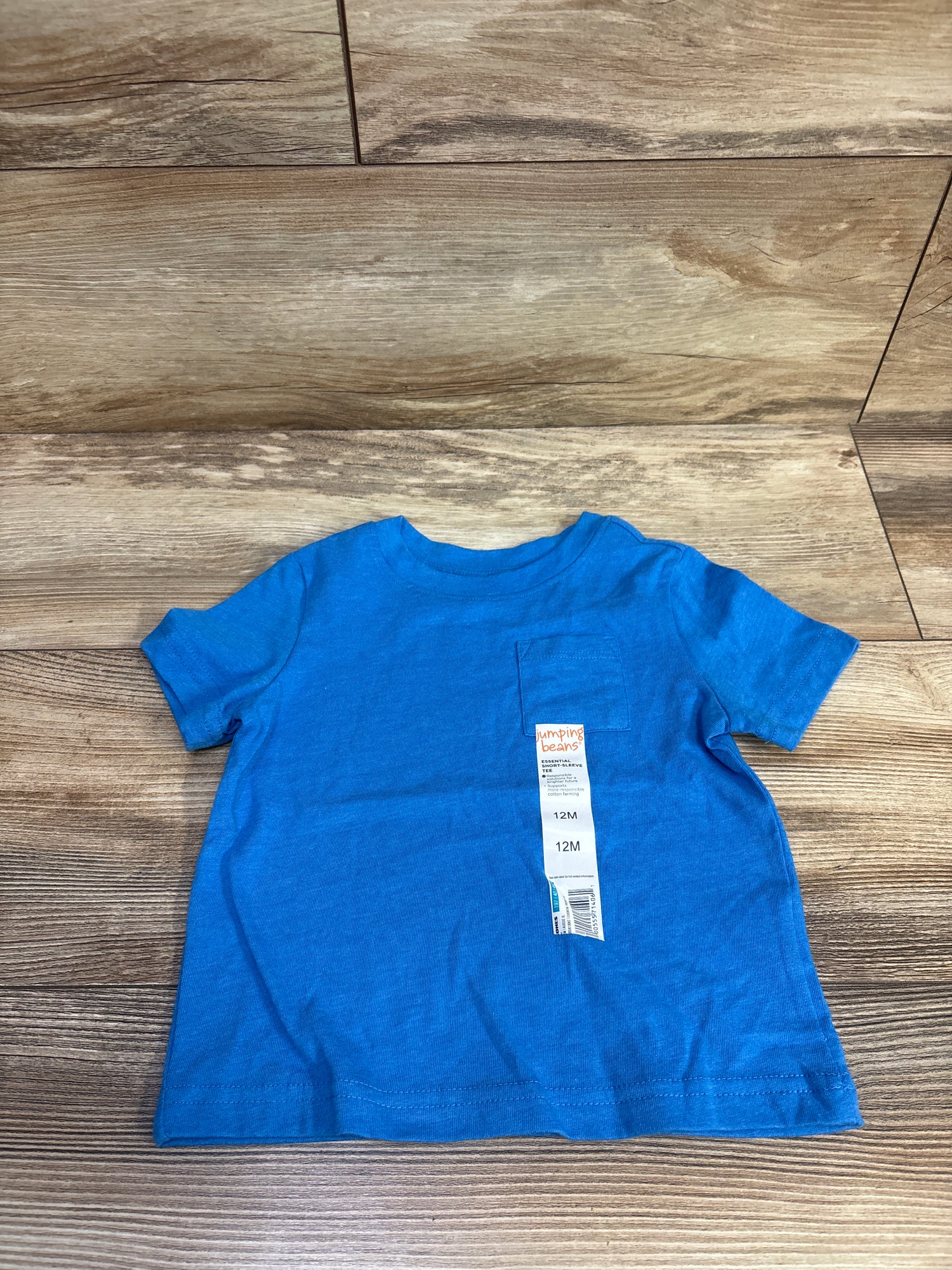 NEW Jumping Beans Pocket Shirt Blue sz 12m
