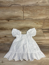 Zara Eyelet Trim Dress White sz 12-18m