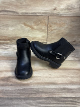 Old Navy Faux Leather Zip Up Moto Boots Black sz 6c