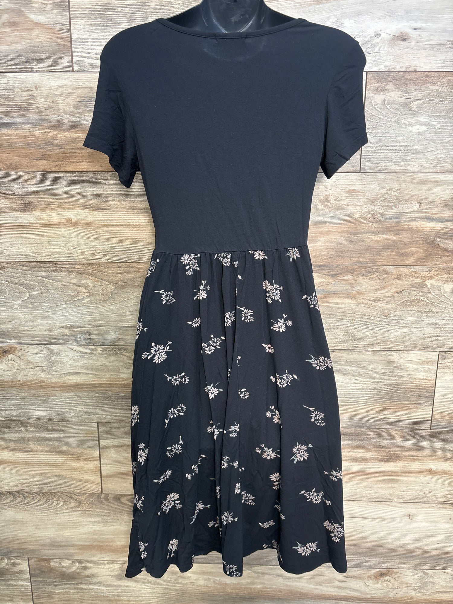 Smallshow Short Sleeve Nursing Dress Black sz Small