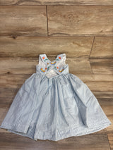 Mini Boden Butterfly Garden Cross-Back Dress Blue sz 5/6T