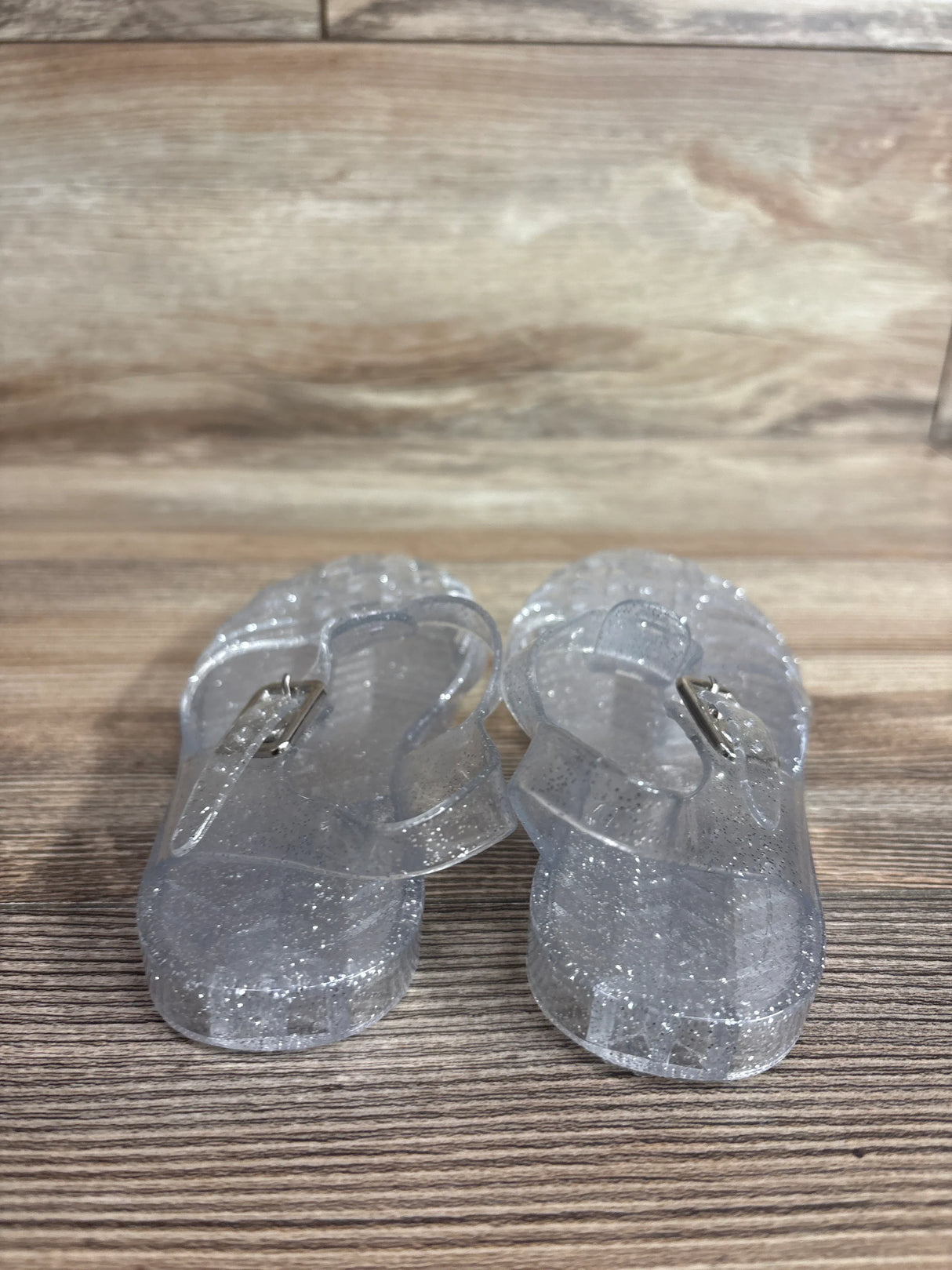 Kidsun Fisher Man Jelly Sandals Clear Glitter sz 9c