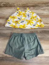 Just One You 2pc Floral Top & Shorts White sz 9m