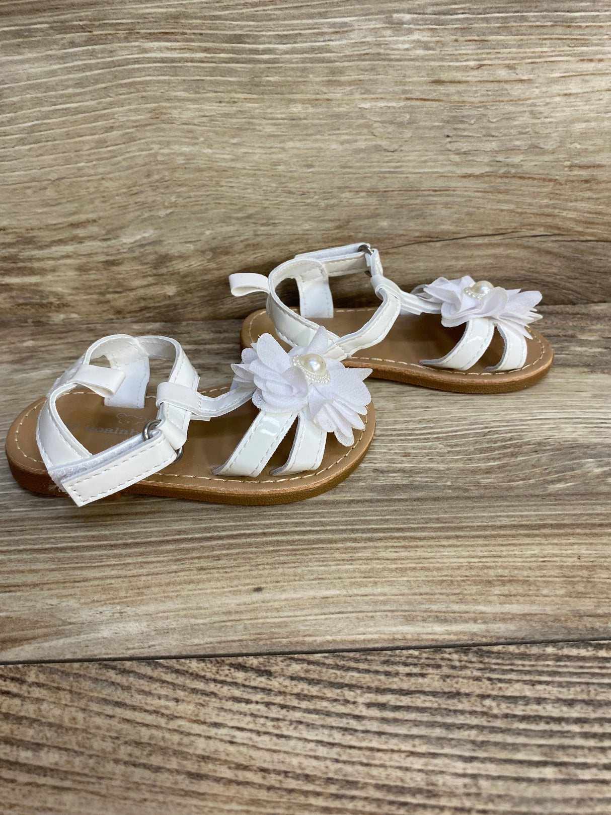 Koala Baby Flower Sandals White sz 4c