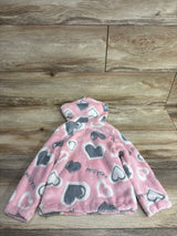 Plush Heart Full Zip Hoodie Pink sz 2T
