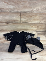 2pc Bat Coverall & Hat Black sz 0-3m - Me n Mommy To Be