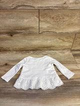 Oshkosh Eyelet Trim Shirt White sz 9m