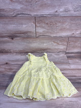 Cat & Jack Eyelet Tiered Dress Yellow sz 2T
