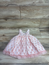 NWOT Couture Princess 2pc Floral Golden Accent Dress & Bloomers Pink sz 24m