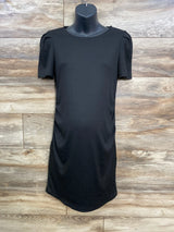 Ribbed Ruched Dress Black sz Small