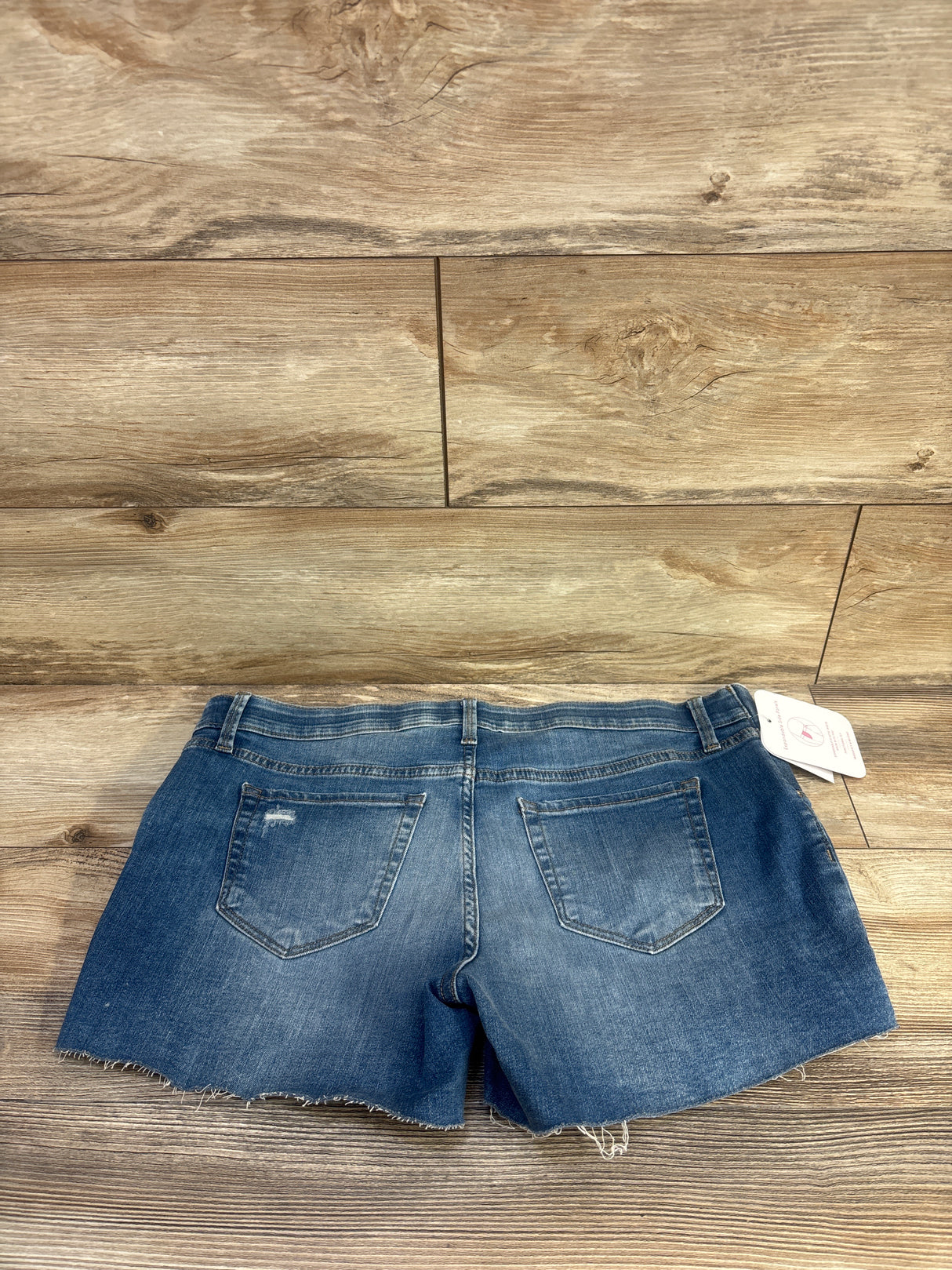 NEW Isabel Maternity Side Panels Jean Shorts Blue sz Large