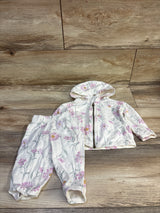 Carter's 2pc Zip-Up Jacket & Pants Set White sz 9m