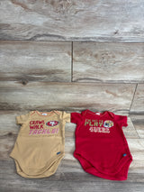 Gerber Team Apparel NFL 2pk 49ers Bodysuits Red sz 0-3m