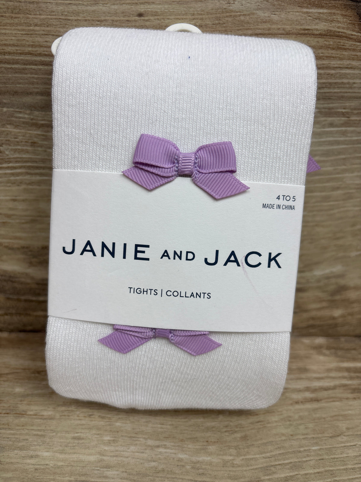 NEW Janie & Jack Bow Tights White sz 4-5T