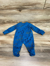 Carter's Animal Print Sleeper Blue sz Newborn